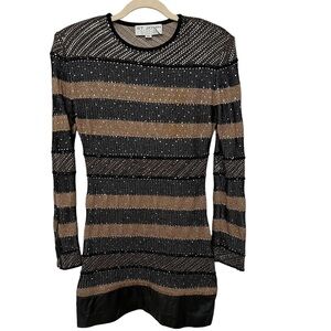 St. John Evening by Marie Gray  Shiny Tunic Top Size Medium